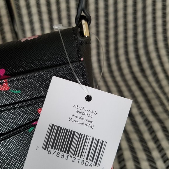 MAKE A REASONABLE OFFER Kate Spade Staci Ditsy Buds North South Flap Phone NEW - Picture 5 of 6
